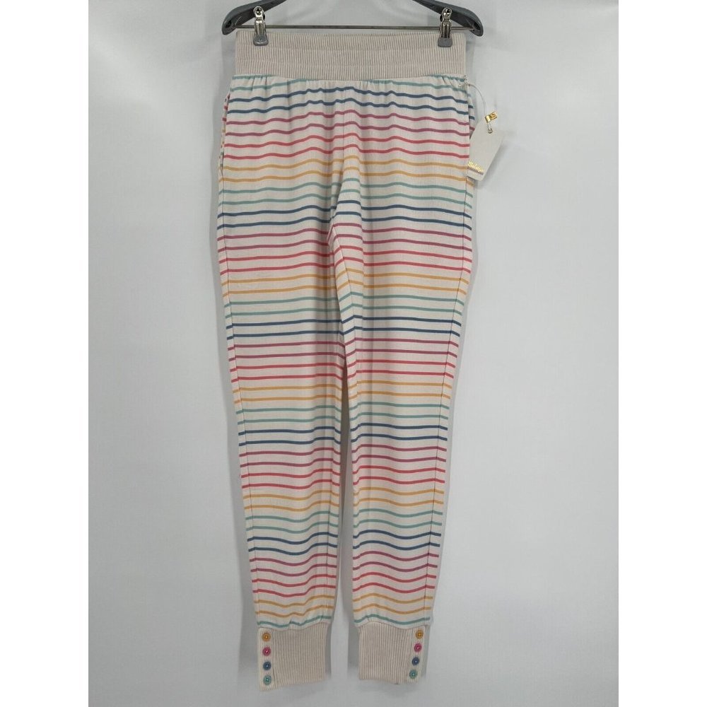 PJ Salvage Burnout Rainbow Stripe Lounge Jogger Pajama Pants sz S RCBUP NWT